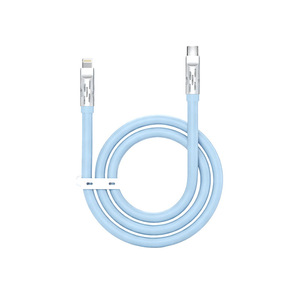 Câble de charge rapide PD 27W Type-C blindé en feuille, 3A, courant élevé, silicone durable pour <span class=keywords><strong>iPhone</strong></span>, iPad et appareils iOS - Product Image 1