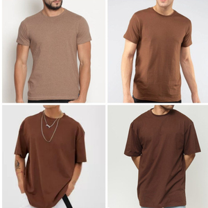 T-shirt pour homme en tissu tricoté, exporté, 180 g/m², haute qualité, 100 % coton/polyester, col rond, design uni personnalisé, séchage rapide - Product Image 3