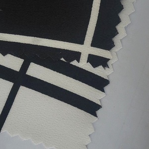 Màu đen và trắng kẻ sọc kiểm tra tùy chỉnh in bóng bong bóng satin voan vải cho váy - Product Image 5