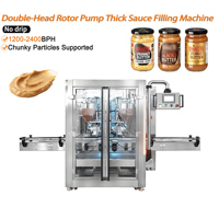 Machine de remplissage de sauces épaisses à double rotor 20-40 BPM pour beurre de cacahuète et beurre d'amande
