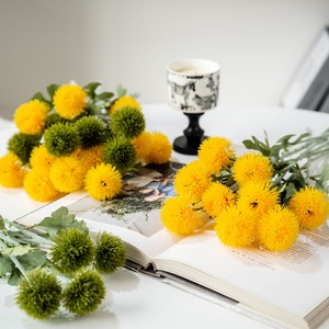 Flores de Césped Artificial en Forma de Bola, Amarillas y Verdes, de 10cm-30cm, Decoración para Bodas, Accesorios de Fotografía, Decoración del Hogar, Material Plástico - Product Image 2