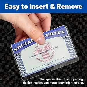 Fundas protectoras de tarjetas de PVC impermeables, Fundas protectoras transparentes suaves para tarjetas de crédito de seguro médico de seguridad <span class=keywords><strong>social</strong></span> - Product Image 3