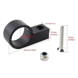 Collier de serrage en alliage d'aluminium, 0.74 pouces, 19mm, pour tuyau tressé en acier inoxydable, tuyau PTFE AN10 - Product Image 3