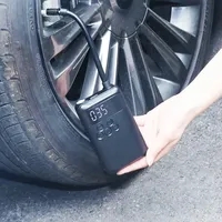 Mini pompe électrique rechargeable pour vélo/voiture 7.4V avec écran LED, en plastique, certifiée CE, moniteur de pression des pneus, pour urgences