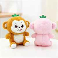 Kawaii grappige aap knuffel, zacht roze pluche dier met uitstekende tong, cadeau voor meisjes verjaardag, knuffel speelgoed