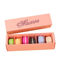 Boîtes à macarons emballage carton tiroir à une rangée style Macaron gâteau boîte d'emballage boîte à macarons personnalisée