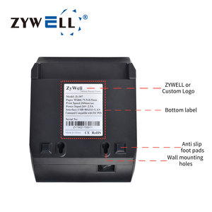 Zywell nhận máy in nhiệt cuộn giấy 80mm <span class=keywords><strong>x</strong></span> 80mm Máy in hóa đơn nhiệt máy in <span class=keywords><strong>POS</strong></span> - Product Image 3