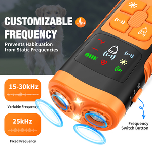 23ft açık el değişken frekans renkli ekran ultrasonik kaçak köpek kovucu açık <span class=keywords><strong>Pet</strong></span> köpek Bark caydırıcı cihaz - Product Image 4