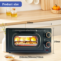 Vente directe du fabricant, four électrique domestique avec porte en verre anti-éclatement et anti-brûlure, 12L, 16L, 18L, avec certification de sécurité 3C