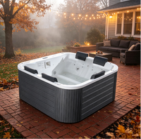 Jacuzzis d'extérieur autoportants pour 4 à 6 personnes, bain à remous complet avec 31 jets pour villas de vacances et hôtels