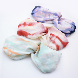 De las mujeres de la moda accesorios para el <span class=keywords><strong>pelo</strong></span> Tie-dye cintas de tela Cruz Corea tocado retorcido diademas para chicas - Product Image 1