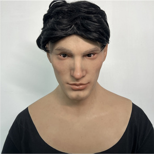 <span class=keywords><strong>Masque</strong></span> de tête entière en silicone pour homme jeune, personnalisé, pour cosplay, farces, accessoires de costume de fête - Product Image 4