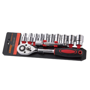 1/4 entraînement 12 pièces CRV mécanique métrique universel Chrome Impact Bit jeu de douilles douilles profondes hexagonale carré Torx clé pour bricolage OEM - Product Image 2