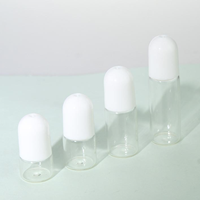 Mini flacons roll-on cylindriques en verre transparent de 1 ml, 2 ml, 3 ml, 5 ml, 10 ml pour huiles essentielles, parfums rechargeables avec bouchon à vis