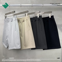 Personnalisé printemps et été lourd 410g laine cercle hommes Shorts basique lâche rue marque de mode cinq quarts pantalon Shorts décontracté