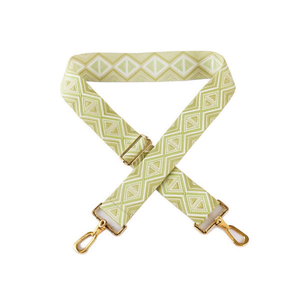 5Cm Triangular Checkered Green <b>Webbing</b> Strap For Bag - Product Image 1