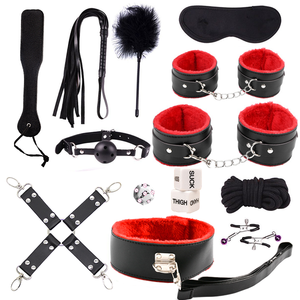 13ピースBDSMボンデージギアキット大人用セックスおもちゃ手錠付き拘束女性用いちゃつきSMおもちゃ - Product Image 5