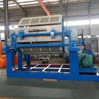 Machine de moulage de barquettes à œufs de capacité moyenne, 4000 pièces par heure, ligne complète avec four de séchage à économie d'énergie