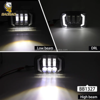 BAOBAO LIGHTING Phare LED bicolore blanc-jaune en plastique Davidson de 4 pouces pour moto CG 125 HODNA