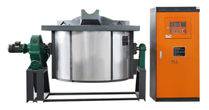 250 kg 500kg 5ton macchina fuso rottami di alluminio lega di rame lingotti Cast linea di rifiuti lattine forno indutta prezzo per la vendita - Product Image 3