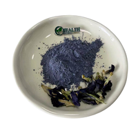 Poudre de thé aux fleurs de pois papillon bleus de qualité alimentaire, marque privée OEM, en vrac, type Matcha bleu