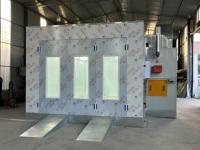 Système de cabine de peinture à rideau d'eau à brûleur diesel, direct usine, équipement de peinture automobile pour le travail de revêtement et de retouche de carrosserie