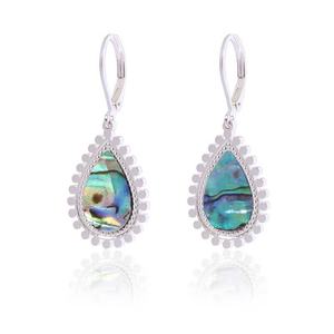 Pendientes de gota de agua de acero inoxidable, colgante de concha Natural Chapado en plata, ajuste de garra, informal/deportivo, nuevo diseño de moda para fiesta - Product Image 6