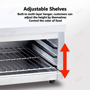 Four à griller salamandre en acier inoxydable Grille réglable Montage mural 2000W Fonte à fromage électrique <span class=keywords><strong>Raclette</strong></span> Grill 50-300C - Product Image 2