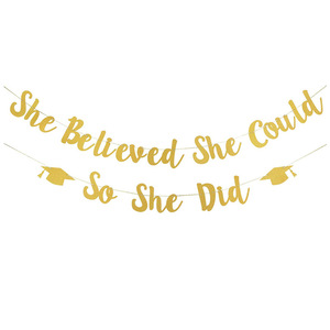 Banner di laurea per ragazze <span class=keywords><strong>2023</strong></span> che credeva di poterlo fare così ha fatto bandiere decorative - Product Image 4
