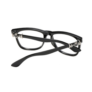 Full Rim Rectangle Eyeglasses <b>Frames</b> Solid Black Anti Uv For Women 2024 - Product Image 4