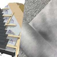 Membrane respirante non tissée imperméable avec couches de PP pour toitures perméables à la vapeur