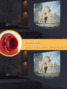 Proiettore LED per <span class=keywords><strong>Racconti</strong></span> Interattivi, Giocattolo Portatile Mini Proiettore <span class=keywords><strong>di</strong></span> Storie, Serie Fiabe e Dinosauri, Bianco - Product Image 6