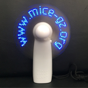 Handheld LED Programmable Fan With Flashing Text Light Up Function Portable Wearable Fan Battery <b>Powered</b> <b>DC</b> Motor Brushed Motor - Product Image 1