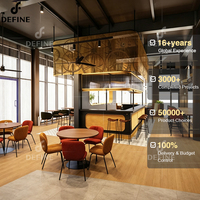 Ensemble de meubles de restaurant en cuir moderne sur mesure, ensemble complet avec tables et chaises pour usage commercial