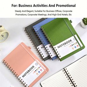 Promotional Business Spiral PU Leather Hard Cover Agenda Personalized <b>Note</b> <b>Books</b> for Gift Planner Notebook with logo Custom - Product Image 5