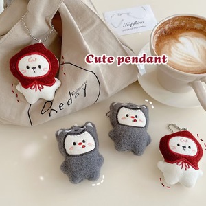 Ensemble de peluche <span class=keywords><strong>petit</strong></span> <span class=keywords><strong>chaperon</strong></span> <span class=keywords><strong>rouge</strong></span> <span class=keywords><strong>et</strong></span> <span class=keywords><strong>loup</strong></span>-Porte-clés <span class=keywords><strong>et</strong></span> breloque de sac de couple de livre de contes de fées, accessoire de poupée de personnage de conte de fées - Product Image 4