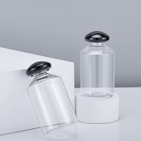 Bouteille de toner cosmétique verte transparente de luxe avec bouchon à vis champignon 100ml 150ml 200ml bouteilles de parfum de pulvérisation de brouillard corporel uniques
