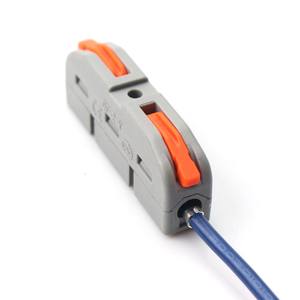 Nhỏ gọn 222 Spl-2 nhanh chóng khối thiết bị đầu cuối 2 mạch Inline Splice nối với LEVER Nut đẩy dây dẫn dây kết nối - Product Image 2