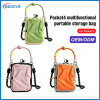 Sac en toile de nylon color block pour DJI Pocket 3/4/4P, sac à main portable pour caméra d'action Go Pro, sac à bandoulière pour cyclisme en plein air
