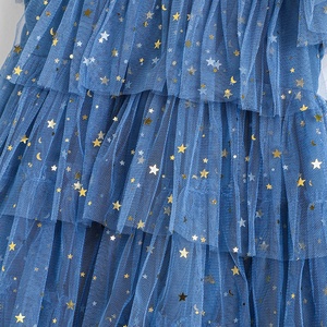 Robe de princesse sans manches en gaze pour filles de 2 à 7 ans, motif floral estival, en polyester, longueur genou, offre ODM, 2 couleurs - Product Image 5