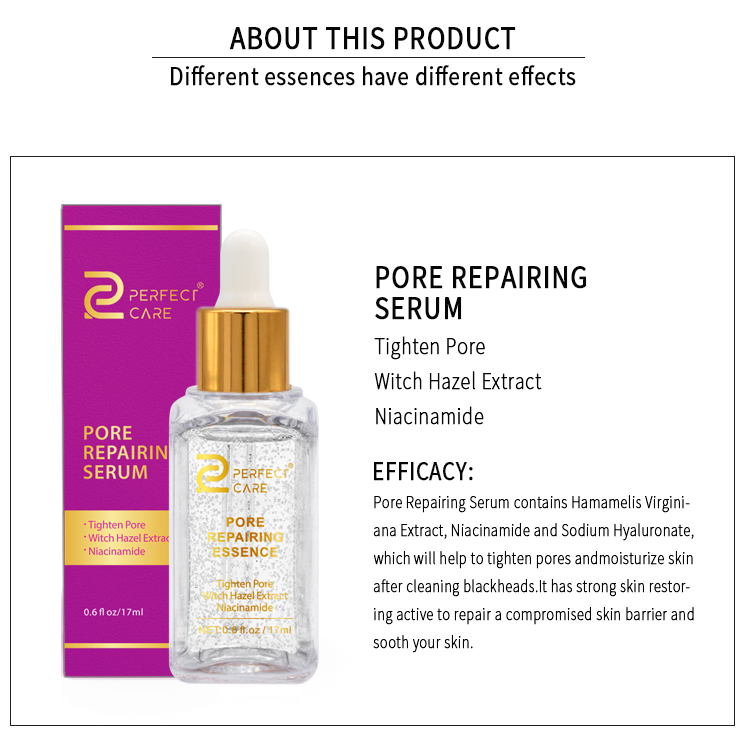 Восстанавливающая Сыворотка для пор, затягивающая экстракт гамамелиса, Niacinamide, натуральная и Органическая Сыворотка для ухода за кожей
