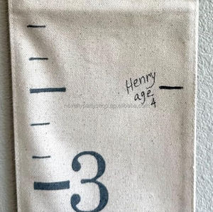 Nouveauté personnalisé tableau de croissance en bois pour enfants règle de hauteur personnalisé prénom de l'<span class=keywords><strong>enfant</strong></span> tableau de croissance en toile - Product Image 4