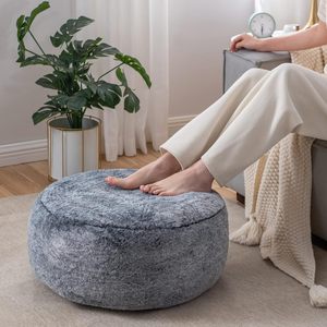 Poufs en velours côtelé d'usine OEM avec rembourrage en mousse <span class=keywords><strong>Pouf</strong></span> en peluche et peluche <span class=keywords><strong>Pouf</strong></span> de rangement Poufs de sol Repose-pieds pour le salon - Product Image 5