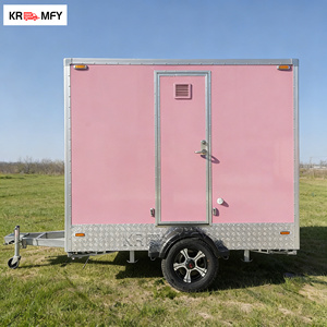 Remorque sanitaire mobile en acier renforcé avec porte verrouillable pour rangement d'outils, utilisation en parc, installation sécurisée extérieure - Product Image 2