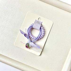 Korean Style Hair Tie Telephone <b>Cord</b> High <b>Elasticity</b> With Pearl Decor Daily Use Headdress - Product Image 4