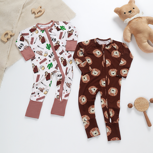 Combinaison Bébé Personnalisée en Bambou Bio, Grenouillère Tricotée, Pyjama, Vêtements de Nuit pour Nouveau-né, Barboteuse pour Nourrisson - Product Image 1
