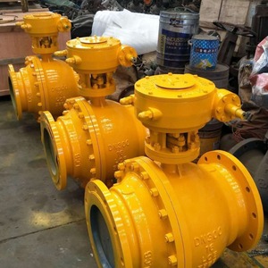 Válvula de bola neumática Q647H DN500 de hierro fundido para agua, operación a temperatura normal - Product Image 1