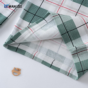 Pijamas de Natal para Crianças, Meninos e Meninas, Estampa Xadrez Vermelha e Verde, 100% Algodão Orgânico, Conjunto Longo e Respirável, Estilo Familiar - Product Image 3