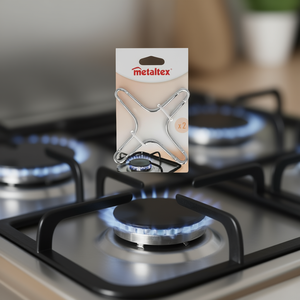 Support de cuisinière à gaz Metaltex, ensemble de 2 pièces pour la protection des brûleurs de cuisinière - Product Image 3