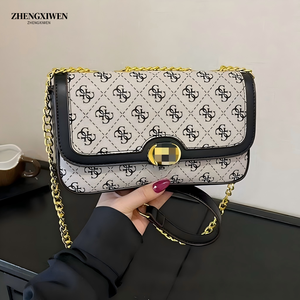 <span class=keywords><strong>Sac</strong></span> à main pour femme vintage à chaîne florale 2025, en <span class=keywords><strong>cuir</strong></span> PU, fermeture éclair - Product Image 6